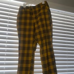 Yellow Plaid Trousers
